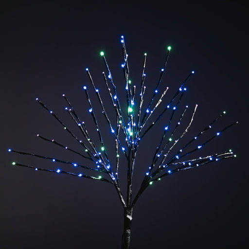 LED 36" Glimmer Spray - Halloween Goblin - Purple w/Green twinkle Spheres Lights for Christmas 