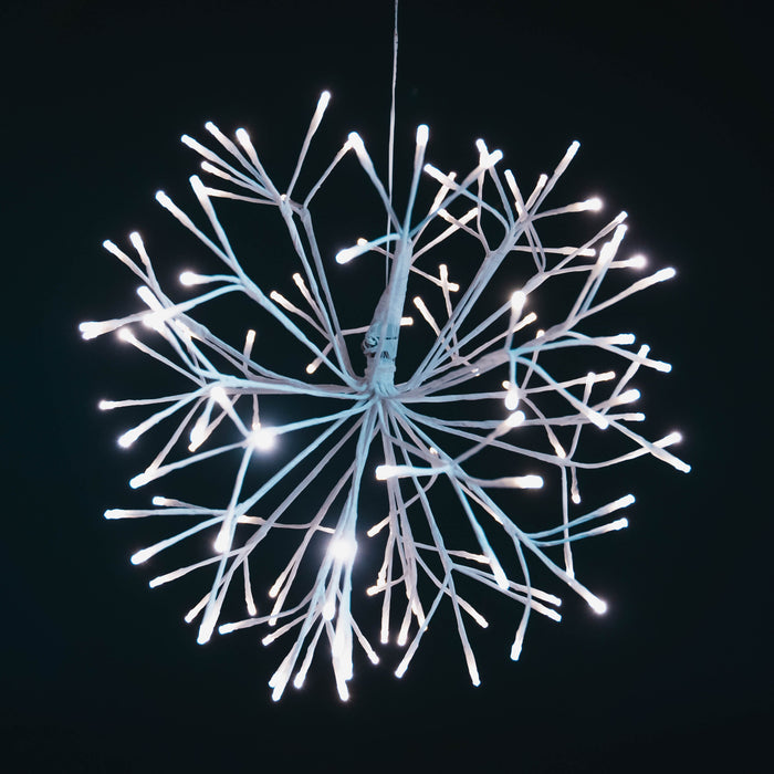 Ultrabrite Sphere Spheres Lights for Christmas 20" (White Tape) Pure White 