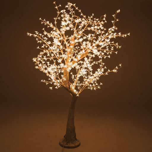 Cherry Tree - Warm White on White Trunk Trees Lights for Christmas 