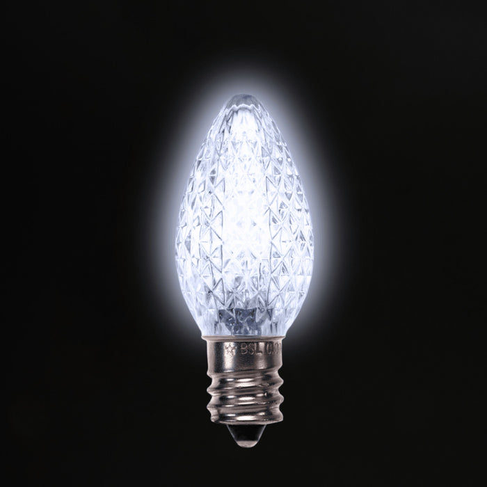 C7 LED Bulbs (25 Bulbs) Bulbs Lights for Christmas Cool White 