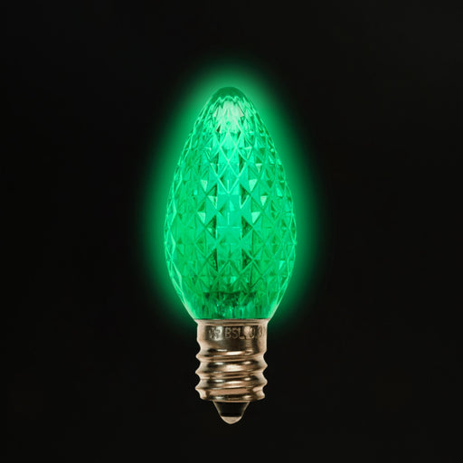 C7 LED Bulbs (25 Bulbs) Bulbs Lights for Christmas Green 