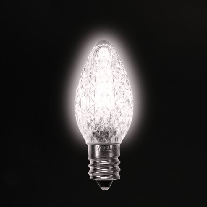 C7 LED Bulbs (25 Bulbs) Bulbs Lights for Christmas Pure White 