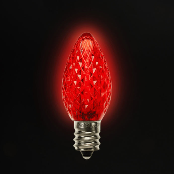 C7 LED Bulbs (25 Bulbs) Bulbs Lights for Christmas Red 