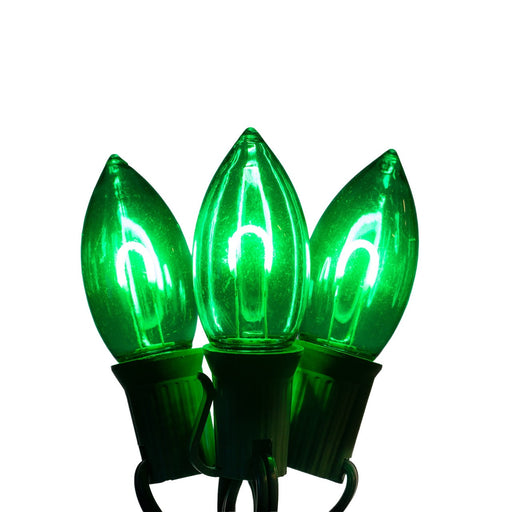 C9 LED Filament Bulbs Bulbs Lights for Christmas Green 