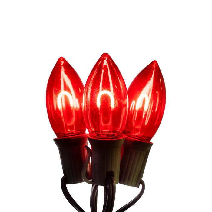 C9 LED Filament Bulbs Bulbs Lights for Christmas Red 