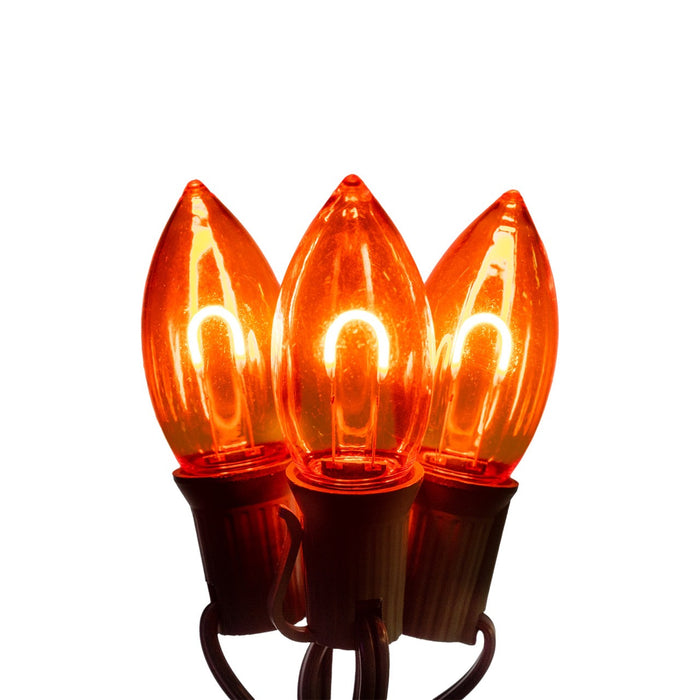 C9 LED Filament Bulbs Bulbs Lights for Christmas Orange 