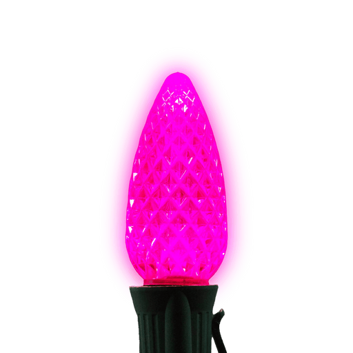 C9 LED Twinkle Bulbs Bulbs Lights for Christmas Pink 