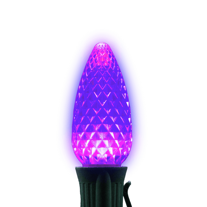 C9 LED Twinkle Bulbs Bulbs Lights for Christmas Purple 