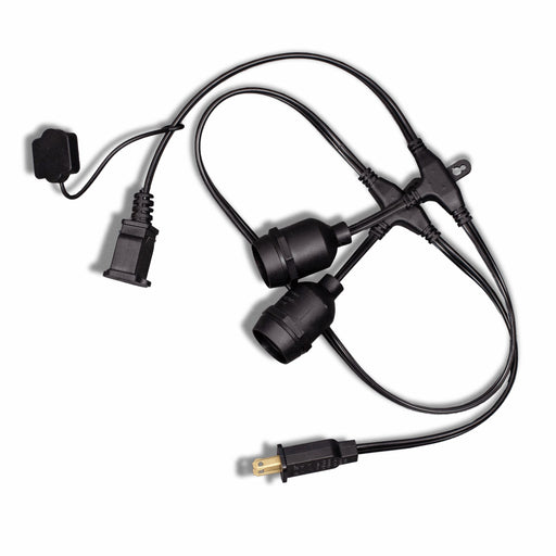 S14 SPT2 Black Cord - 24" spacing - 100' - Drop Sockets Cords & Connectors Lights for Christmas 