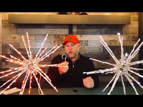 Mike Marlow goes over the 3D Starburst Foldable Sphere - great decorating piece to hang in trees or on shepherd hooks