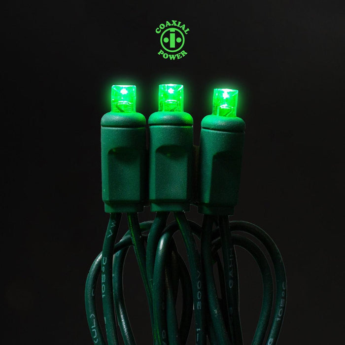 5mm Light Set 50ct Balled- 6" Spacing (Coaxial) (GW) Light Sets Lights for Christmas Green 