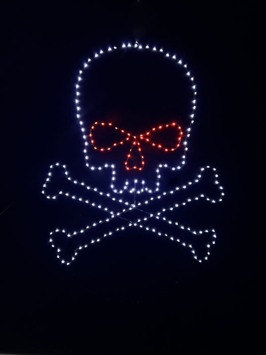 Pirate Skull Wire Decor - 36" Lights for Christmas 
