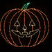 Smiling Pumpkin Wire Decor - 28" Lights for Christmas 