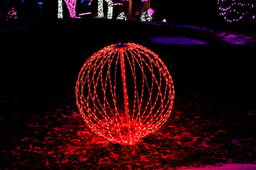 Foldable Sphere White Wire Spheres Lights for Christmas 