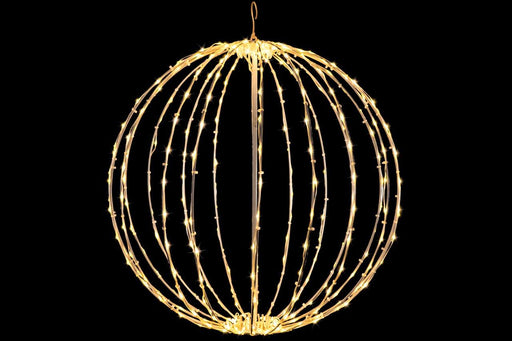 Foldable Sphere White Wire Spheres Lights for Christmas Warm White 15" 