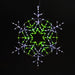 Snowflake 20" Wire Décor Wire Décor Lights for Christmas Green 