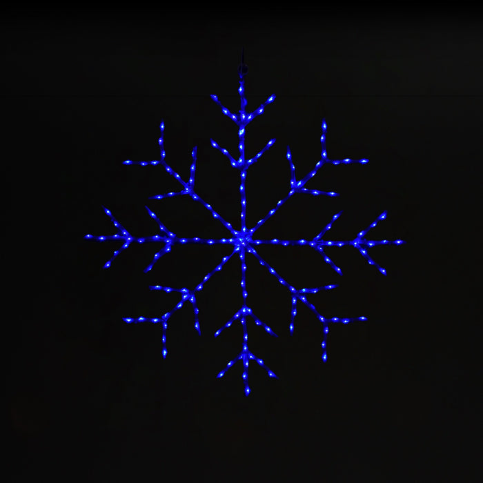 Snowflake 24" Wire Décor Wire Décor Lights for Christmas Blue 