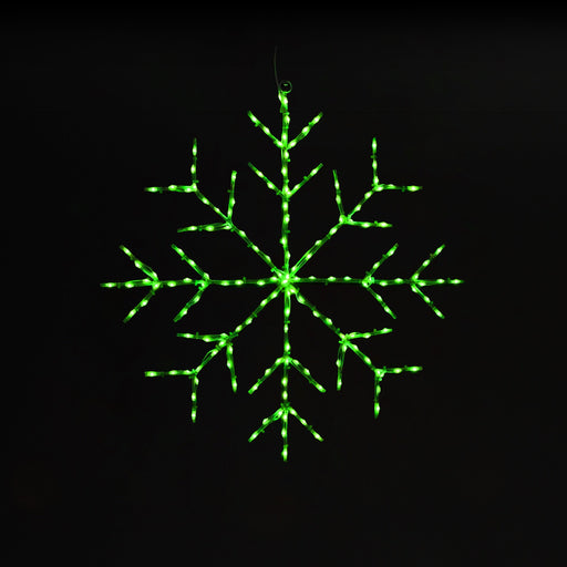 Snowflake 24" Wire Décor Wire Décor Lights for Christmas Green 