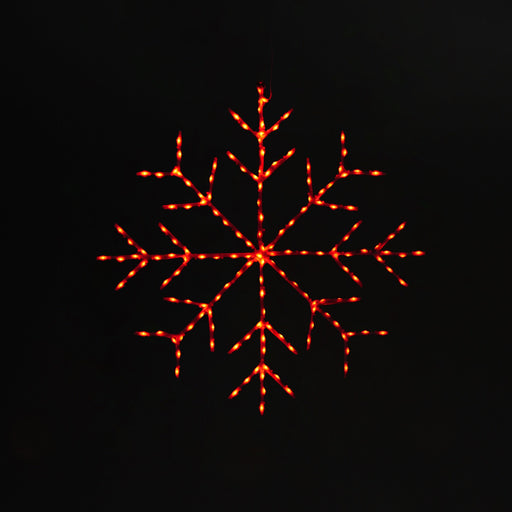 Snowflake 24" Wire Décor Wire Décor Lights for Christmas Red 