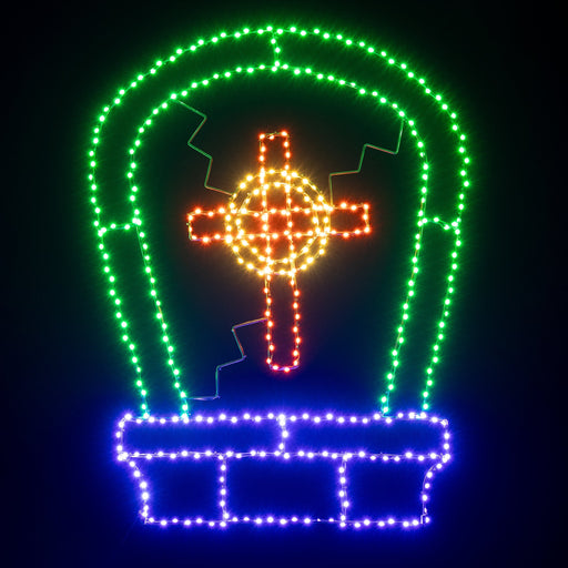 Tombstone - Cross - 40" Wire Décor Lights for Christmas 