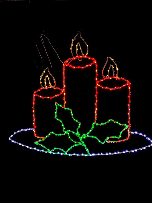 Wire Décor 3 candles-Twinkle Wire Décor Lights for Christmas 