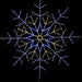 Wire Décor LED Snowflake 56" - Champagne ( 8 Function) Wire Décor Lights for Christmas 