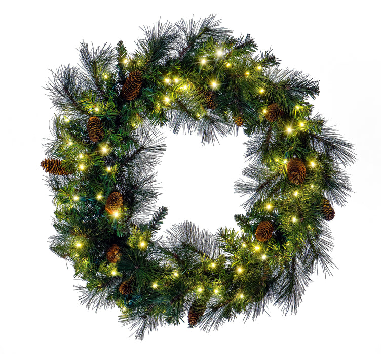 Mixed Noble Wreath Wreaths & Garland Lights for Christmas 