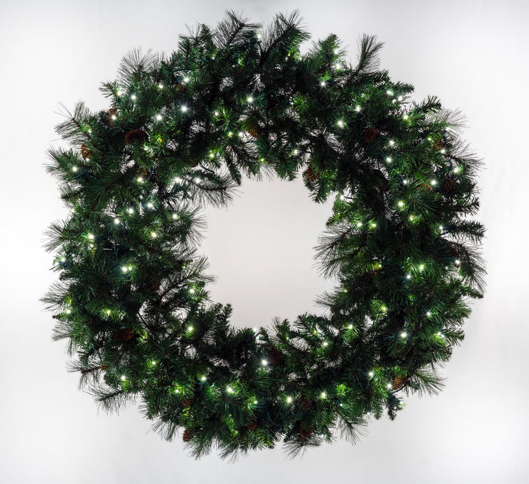 Mixed Noble Wreath Wreaths & Garland Lights for Christmas 30" Pure White 